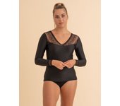 Camiseta ANAISSA con Encaje  de poliamida de Alta Calidad