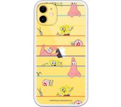 Funda original compatible con iPhone 11 con un diseño de Bob Esponja Multipersonaje Arcoiris