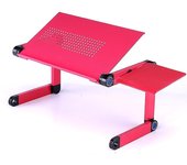 Escritorio portátil ajustable soporte de aluminio ergonómico Lapdesk para TV Cama sofá PC portátil Mesa de escritorio soporte con albrilla de Ratón