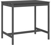 Mesa de Jardín Madera maciza Pino gris 121x82,5x110 cm