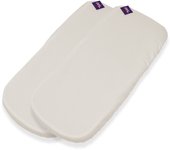 TITITNINS Pack 2ud.Sabana Bajera Capazo para Bugaboo Fox 5 PIQUE CRUDO Algodón 100%, funda colchón protector cuco carrito bebe, certificado OEKO-TEX® ORGANIC COTTON.