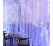 3m Xmas LED Curtain Garland Fairy String Lights Christmas Holiday Party Wedding Decoration USB Remote 8 Modes Waterfall Lighting