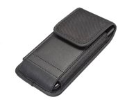 Funda Cinturon para Ulefone Armor X10 Pro (2022) con Tarjetero Diseño en Piel y Nylon Vertical - Negro