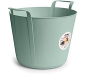 Plastiken Nature - Capazo Flexible de 26L Multiusos Redondo con Asas. Menta