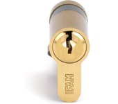 Start Cylinder STS1030L, Cerradura Seguridad Cilíndrica Acabado en Latón, 10x30mm, Incluye 3 Llaves de Serreta de Acero Niquelado, European Perfil Cylinder, Cerradura Puertas Interior y Exterior