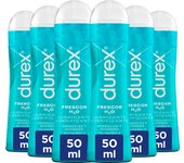 Durex - Lote Set 6x Lubricantes Frescor H2O 50ml, Diversión, Sexo Seguro