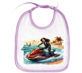 MERCHANDMANIA BABERO COLOR deporte agua moto acuatica carrera playa baby bib