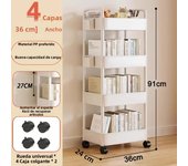 Storage Rack Mobile Snacks Shelf With Wheels Gap Rolling Toys Cart Living Room Muti-Tier Bookshelf Kitchen Organizers Trolley