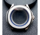 High-quality Silvery Black Case have inner ring 39.5mm watch men's case FIT NH34 NH35 NH36 movement Automtaic Watch Box