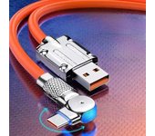 120W 7A Fast Charge USB Type C Cable 180 Degree Rotation Elbow Cable for Game for Xiaomi Redmi Honor Phone Charger USB C Cable