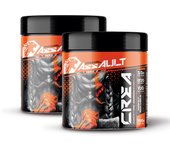 ASSAULT | Creatina en Polvo Sin Sabor 300g+300g | 100% Monohidrato de Creatina Micronizada | No Incluye Dosificador | Sin Añadidos y Libre de Contaminantes | No-GMO, Vegano, Sin Gluten