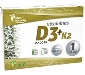 Vitaminas D3K2 Sin Gluten 60caps Pinisan