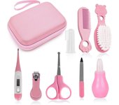 Kit Bebe Recien Nacid Higiene, MKNZOME 8 piezas Set Cuido Bebe Recien Nasido with Estuche de Transporte Kit de Lavado para Bebés Gift para Recién Nacidos Niños Pequeños