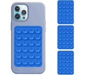 Suction Phone Case Adhesive Mount 3 Pack, Silicon Sticky Phone Grip for iPhone and Android, Hands-Free Mirror Shower Mobile Hold