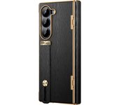 Lnvisible Bracket for Samsung Galaxy Z Fold 6 5 4 ZFold 6 Case Retractable Wrist Strap Spring Hinge Protection Cover