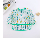 Babero De Silicona Para Bebé Caoon Impermeable Y Libre De BPA Con Manga Larga Estilo Animal Impresión Para Niños De 0 a 6 Años