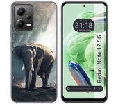 Funda Silicona para Xiaomi Redmi Note 12 5G diseño Elefante Dibujos