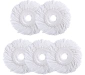 5pcs/lot Household Sponge Fiber Mop Head Refill Replacement Home Cleaning Tool Microfiber Floor Mop Head 360 Spin Cleaning Pad