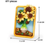 Creative Van Gogh Sunflowers World Famous Painting The Scream Picture Art Building Blocks Micro Bricks Home Decoration Toys Gift