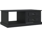vidaXL Mesa de centro madera contrachapada 90x50x35 cm Blanco, Negro, Blanco brillante Mesita de Salón o Comedor o Auxiliar Mesa de Café Meuble Salón