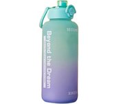 Botella de agua para deporte de 1.5L, botellas para beber a prueba de fugas, viajes al aire libre, gimnasio, Fitness. dibujos coloridos, botella de agua escolar para estudiantes, vaso de agua con pajita.