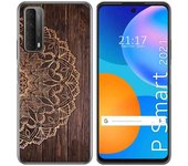 Tumundosmartphone Funda Gel Tpu para Huawei P Smart 2021 diseño Madera 06 Dibujos
