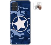 Tumundosmartphone Funda Gel Tpu para Samsung Galaxy A51 diseño Camuflaje 03 Dibujos