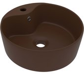 vidaXL Lavabo Lujo con Rebosadero Cerámica Mate 36x13 cm Tocador Color matte light blue,  matte dark blue,  matte white y mas