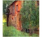 Panel decorativo del museo, listo para colgar. Klimt Gustav-Granja en Cámara en Attersee - Cm 70x70