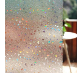 Window Film, Stained Window Privacy Film, Frosted Glass Static Cling for Glass Door Home, 3D Rubble Design