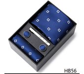 Mix Colors Holiday Gift 7.5 cm Tie Man  Pocket Squares Cufflink Set Necktie Box Man Wedding Accessories Fit Group