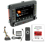 Radio Multimedia con Bluetooth para coche, reproductor inalámbrico con Android, CarPlay, 7 pulgadas, 2DIN, para VW/Passat/Touran/Caddy /Jetta