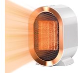 Calentadores Bajo Consumo Pequeños 220V 1200W, Calefactor Ceramico Dos Ajustes de Temperatura 1s de Calentamiento Rápido, Ventiladores ​Calentador Para Dormitorio, Sala de Estar y Oficina