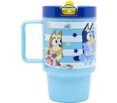Taza infantil de plástico con tapa de 530 ml de Bluey