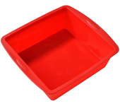 1/4Pcs Silicone Square Cake Plate Non-Stick Brownie Pot with Anti-Slip Handle Oven and Air Fryer Safe Perfect for Baking Cakes