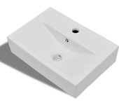Hueco de Grifo/Desagüe Blanco fregadero Rectangular de Cerámica