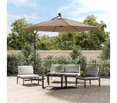 vidaXL Tela de Repuesto para Sombrilla Voladiza 350 cm Parasol Terraza Color Azul,  Azul celeste,  Arena