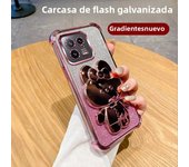 Luxury Glitter Mirror Bunny Holder Phone Case for Xiaomi 13 14 15 Pro 14T 13T Pro 12 T S X 5G TPU Plating Protector Back Cover