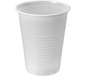 Algon - Set de 25 Vasos Blanco 200cc - Reutilizables, Duraderos y Versátiles