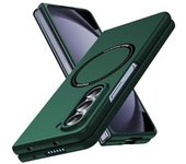 Funda magnética para Galaxy Z Fold 5 5G, ligera, ajustada, resistente a los golpes y a las caídas, para Samsung Galaxy Z Fold 5 5G, funda protectora rígida de policarbonato a prueba de golpes, color rojo vino 18-Z Fold5-15