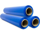 Film para Embalar, Film Azul, Papel Film, Rollo de Plastico Protector Muebles, Cajas Mudanza, Plastico Cubretodo 50cm x 300m estirables - SIDI (3 unds, Azul)