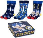 Pack 3 Calcetines en Caja Regalo Sonic Hombre