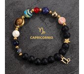 Universe Galaxy Eight Planets 12 Constellation Bracelets for Women Natural Stone Solar System Bracelets Libra Virgo Leo Jewelry