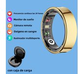 New Smart Ring Men Women Charging Case Skin Temperature Health Sleep Monitor 5ATM Waterproof Camera Control Holidays Gifts