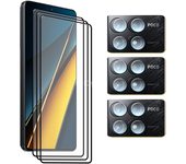 3Pcs Screen Protector For POCO X6 X5 X3 Pro Phone Glass For Poco F6 Pro Tempered Protective For F5 F4 Pro F3 GT Camera Soft film