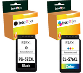 Canon PG575XL Negro + CL576XL Tricolor Cartuchos de Tinta Canon Pixma TS 3550i, TS 3551i, TR 4750i, TR 4751i