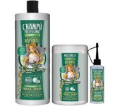 LUCKYSTAR PACK DE DONA FLORA RAPUNZEL, CHAMPU 1000 ML, MASCARILLA 1000 ML Y TONICO 70 ML