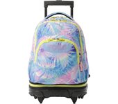 Mochila escolar TOTTO Tiza 26L, ruedas desmontables, estampado Prisma, compartimento para portátil 15.4”, espaldar ergonómico, bolsillo botella y organizador.