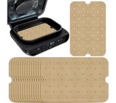 100PCS Unbleached Air Fryer Parchment Paper, 7.7'x11.7' Nonstick Air Fryer Liners for Ninja Foodi XL Smart FG551 6-in-1 Indoor Grill
