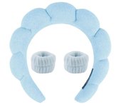 3Pcs Stylish Washing Headband Set Wristbands Scrunchies Spa Bubble Headband for Washing Face Makeup Shower Skincare